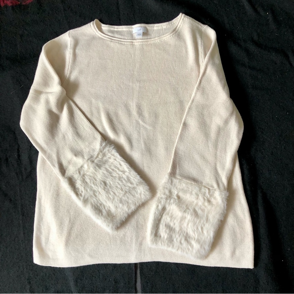 J. Jill Knit Sweater  Cream Size L Large. cozy